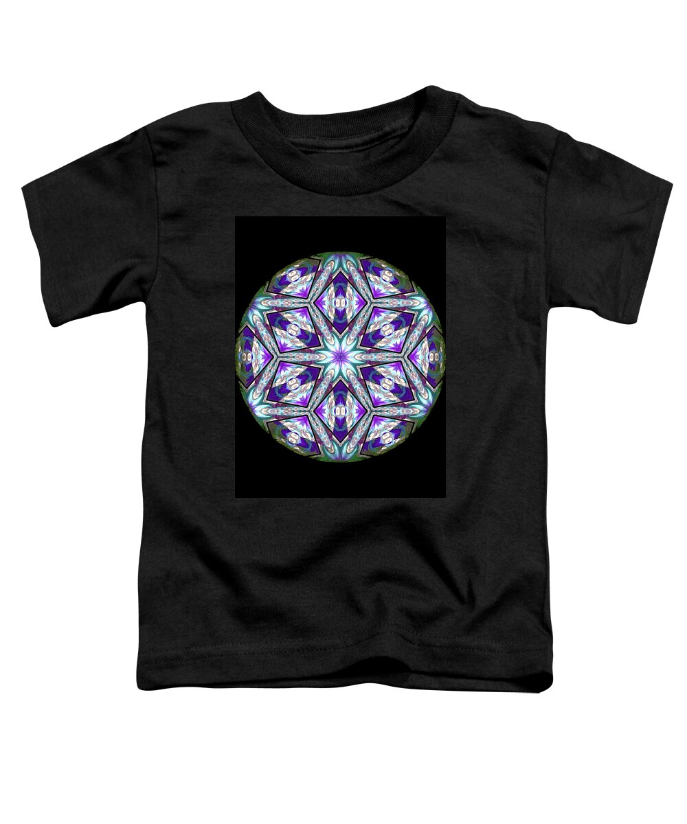 Mandala Toddler T-Shirt featuring the digital art Spring Garden Mandala by Susan Maxwell Schmidt