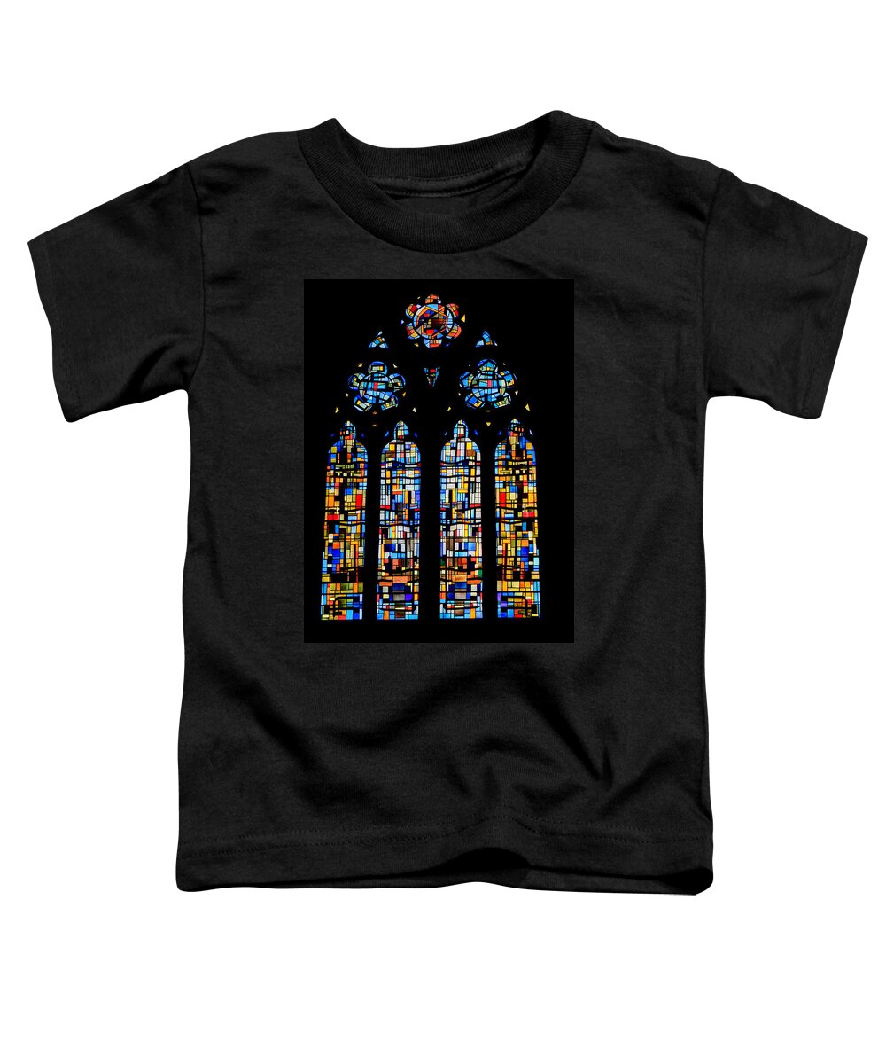 Stained Glass Toddler T-Shirt featuring the photograph Stained Glass France by Tom Prendergast