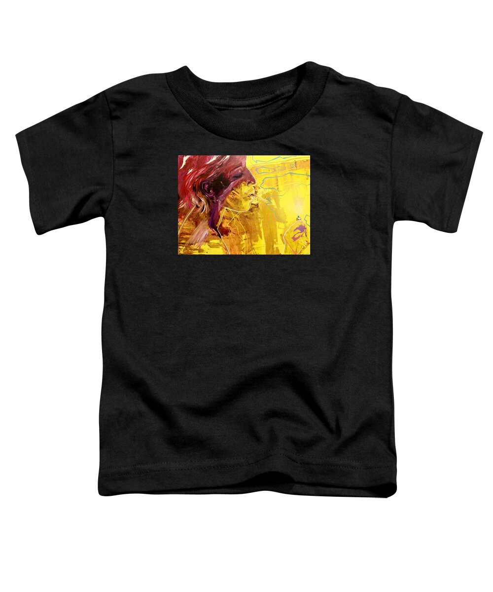 Noir Toddler T-Shirt featuring the painting Stand Next To My Fire by Bobby Zeik