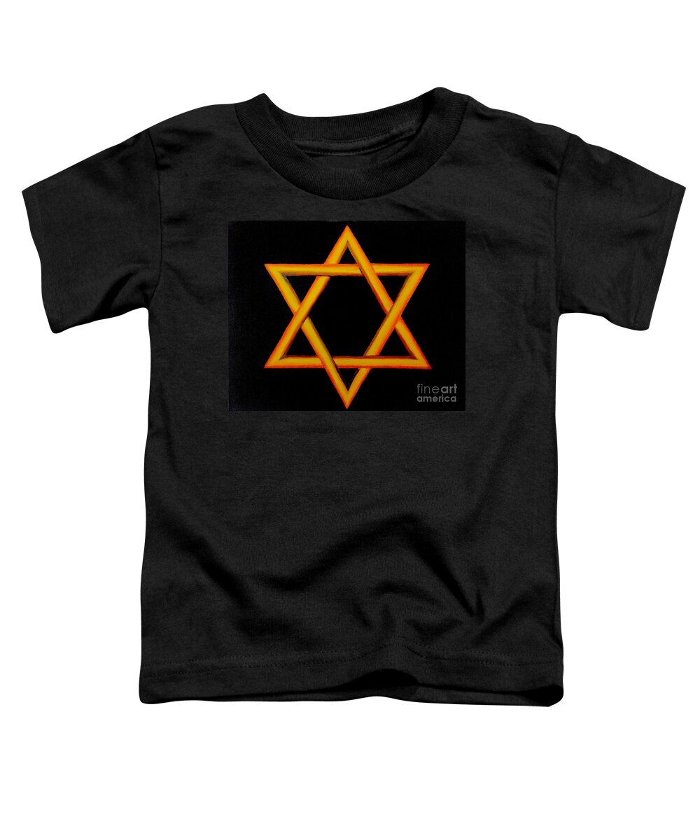 A-fine-art-painting Toddler T-Shirt featuring the painting Star of David by Catalina Walker