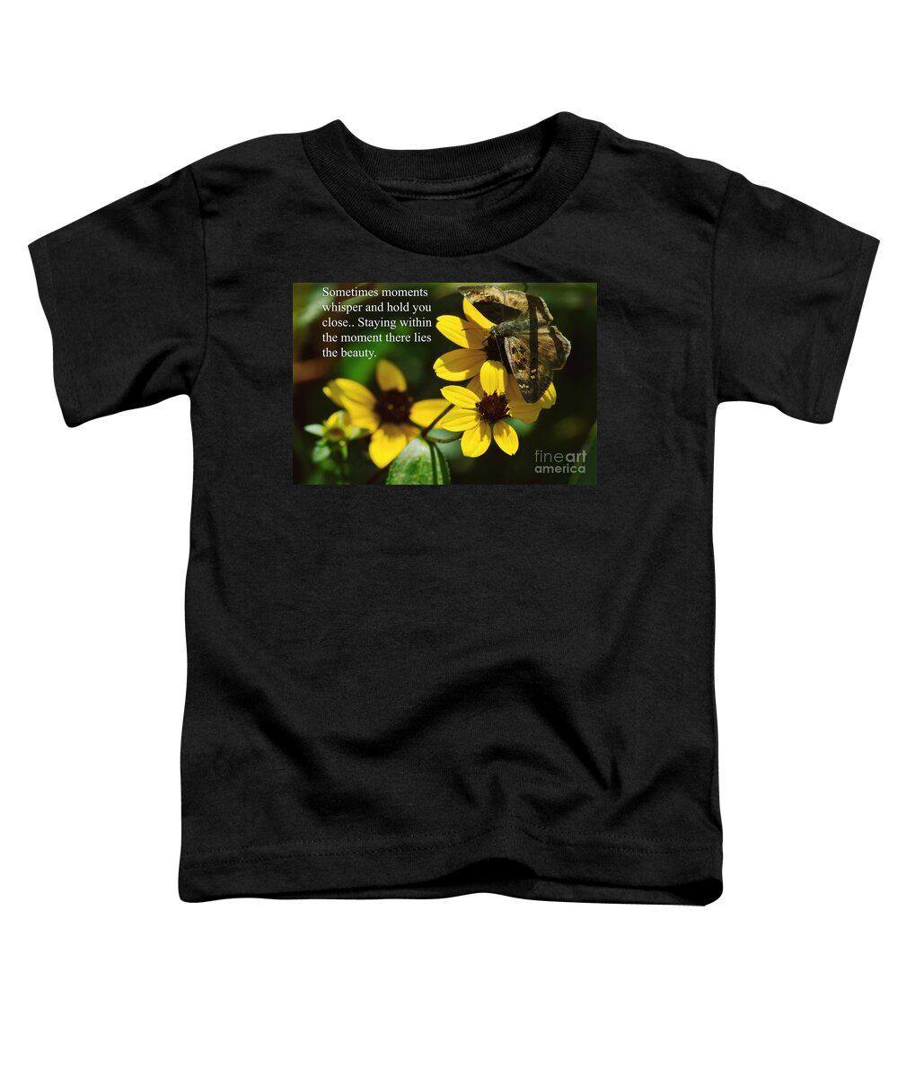 Yellow Toddler T-Shirt featuring the photograph Staying Within The Moment by Robyn King