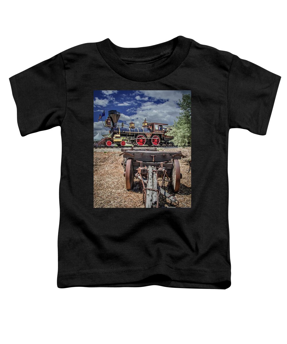 Train Toddler T-Shirt featuring the photograph Steam Engine by Steph Gabler