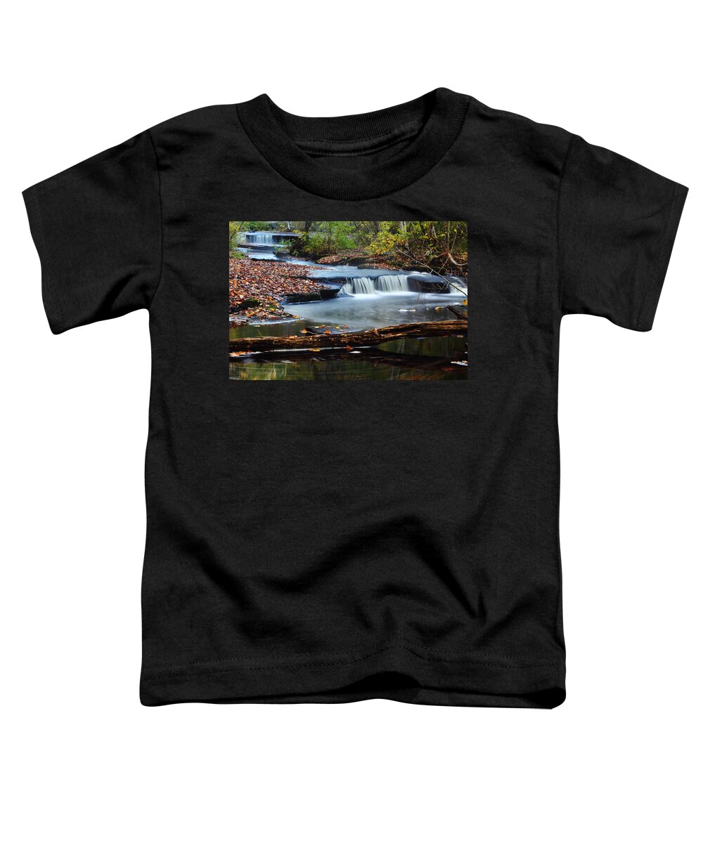 A Pacheco Toddler T-Shirt featuring the photograph Stepstone Falls by Andrew Pacheco