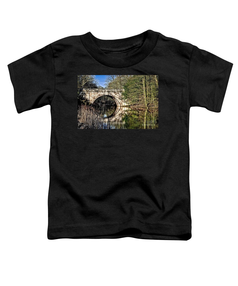 Stone Bridge Toddler T-Shirt featuring the photograph Stone Bridge On River by Martyn Arnold