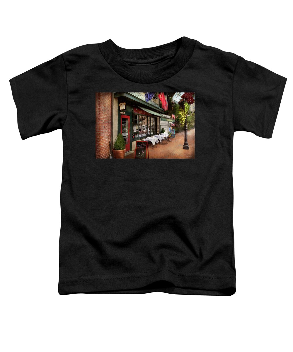 Annapolis Toddler T-Shirt featuring the photograph Store Front - Annapolis MD - Harry Brownes by Mike Savad
