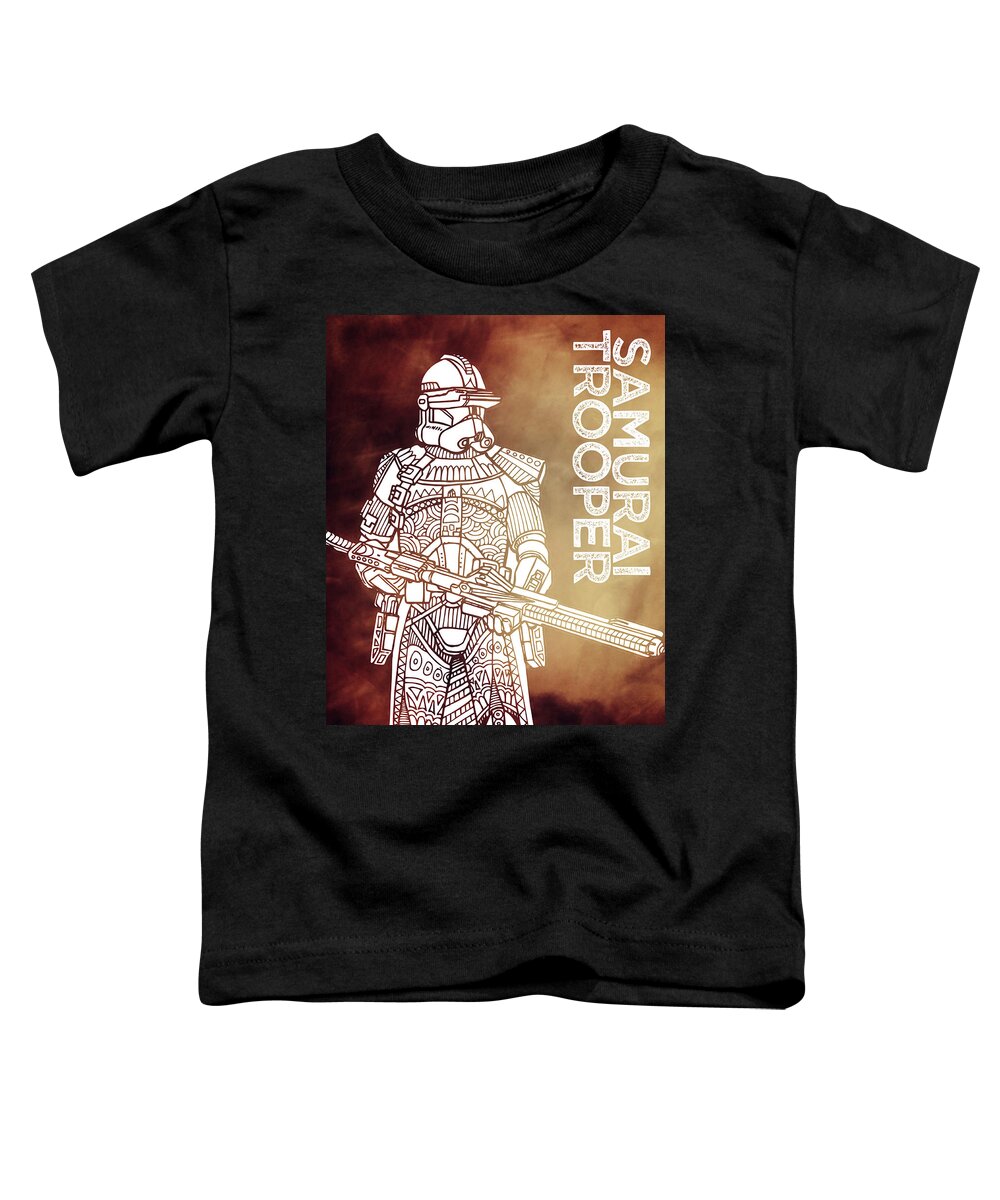 Stormtrooper Toddler T-Shirt featuring the mixed media Stormtrooper - Star Wars Art - Brown by Studio Grafiikka