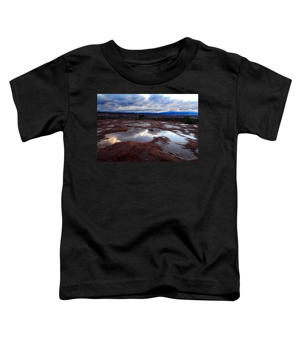 Reflection Toddler T-Shirt featuring the photograph Stormy Sunrise by Harry Spitz