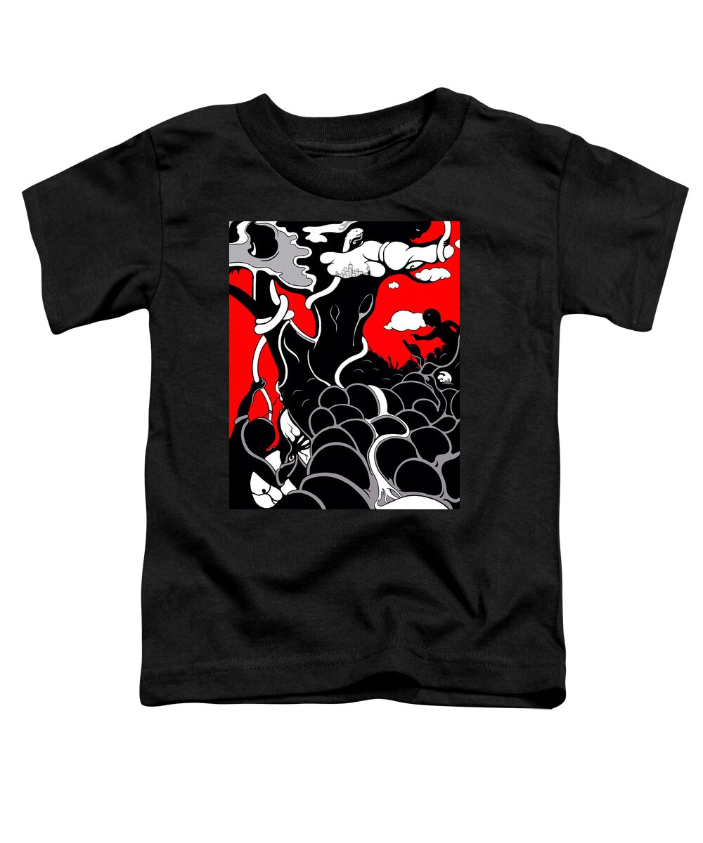 Female Toddler T-Shirt featuring the digital art Strife by Craig Tilley