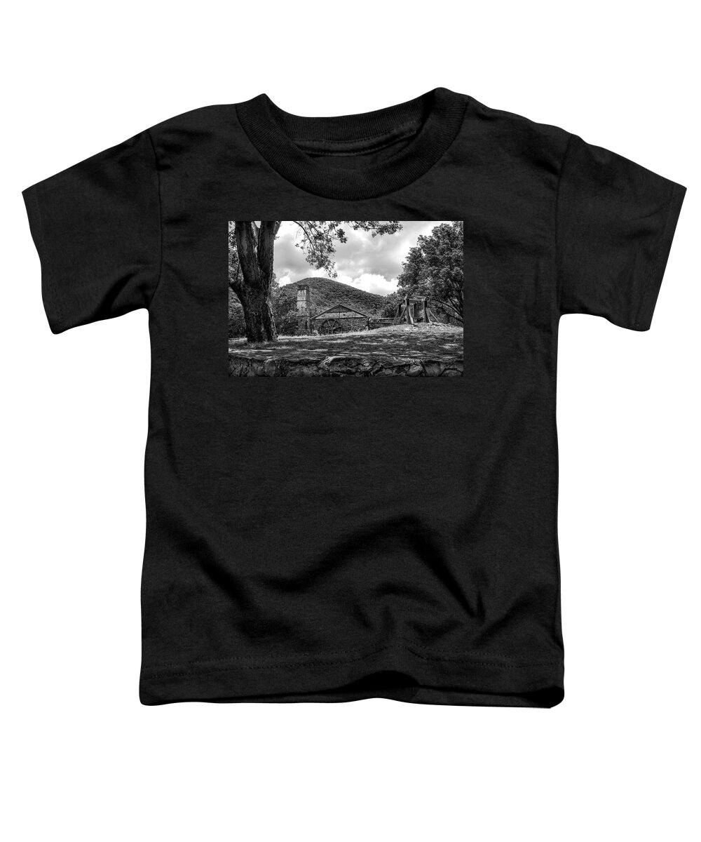 Us Virgin Islands Toddler T-Shirt featuring the photograph Sugar Plantation Ruins BW by Steven Clark