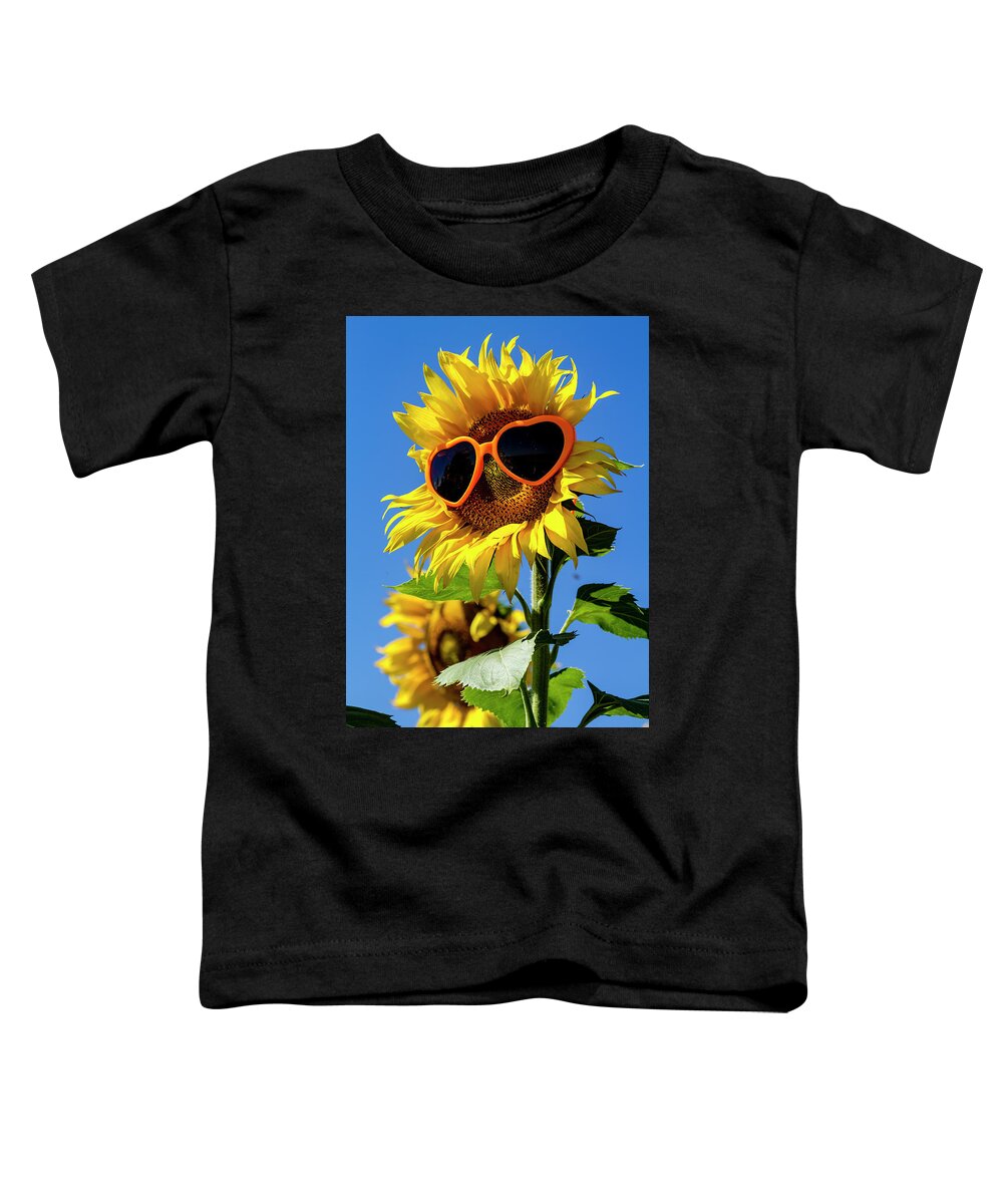 Agriculture Toddler T-Shirt featuring the photograph Summer Sunflowers by Teri Virbickis