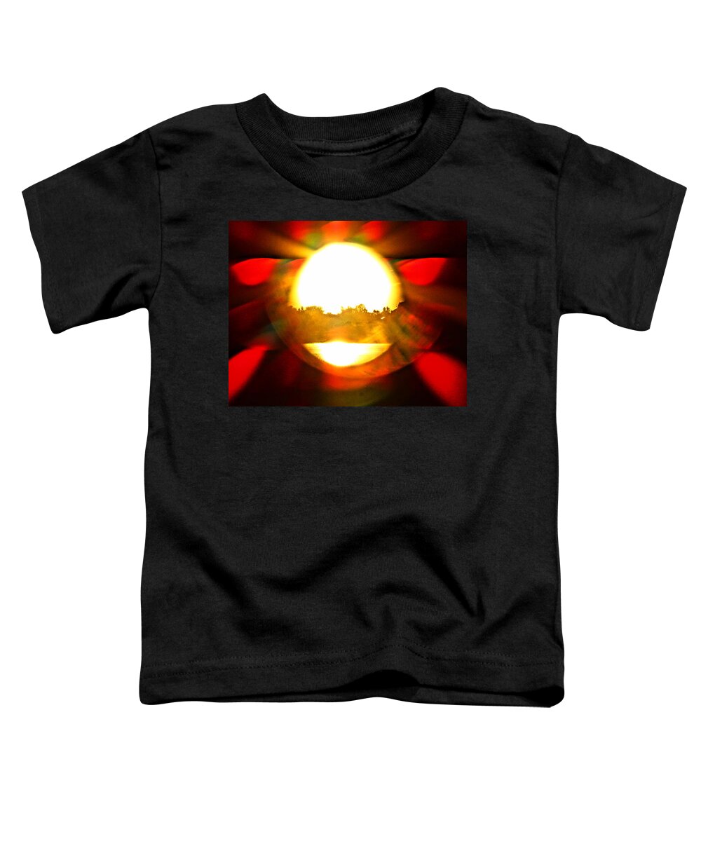 Sunset Toddler T-Shirt featuring the photograph Sun Burst by Eric Dee