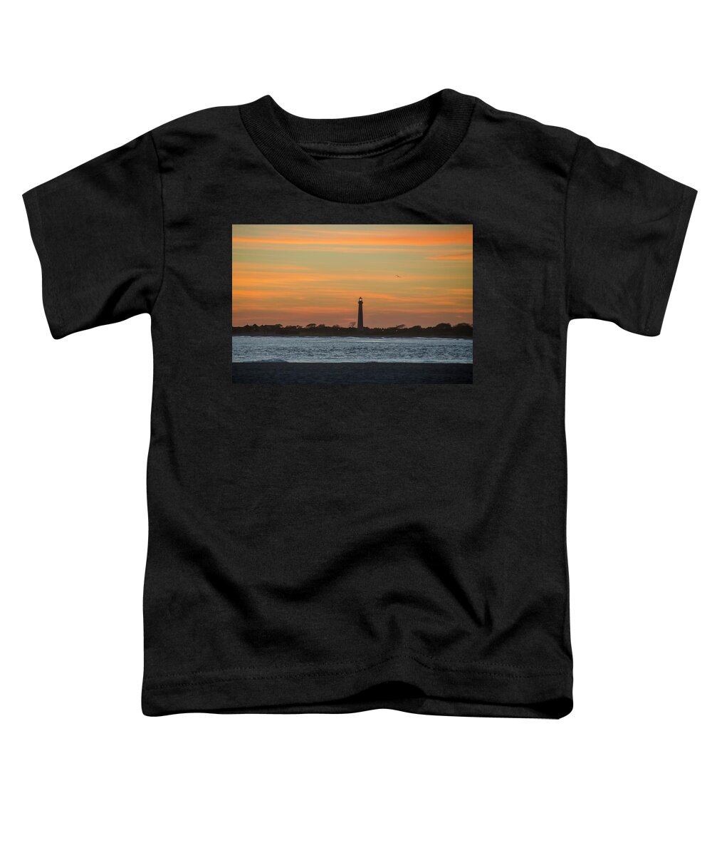 Sun Toddler T-Shirt featuring the photograph Sun Dreanched Skies at Cape May Lighthouse by Bill Cannon