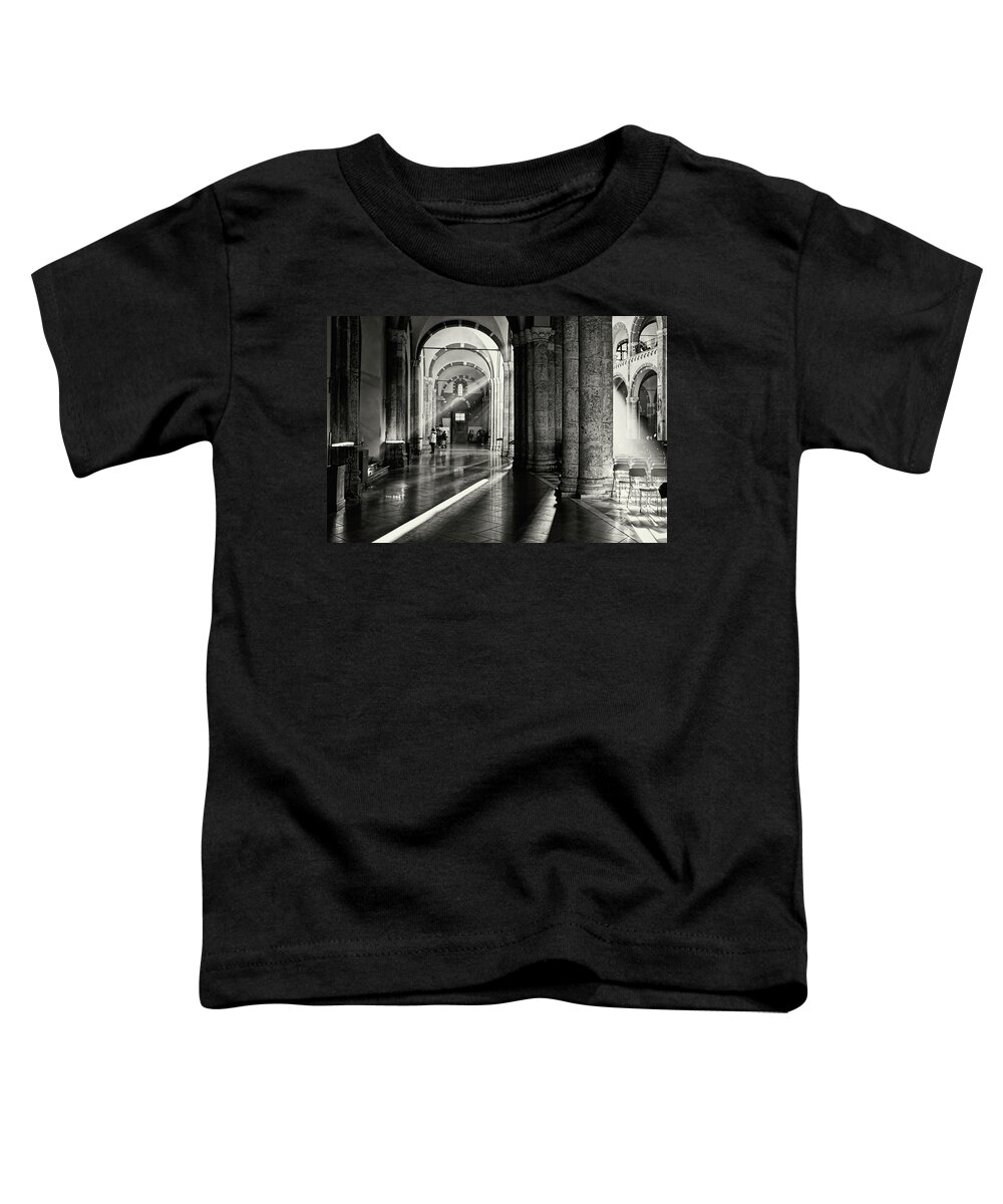 Architecture Toddler T-Shirt featuring the photograph Sunbeam inside the church by Roberto Pagani