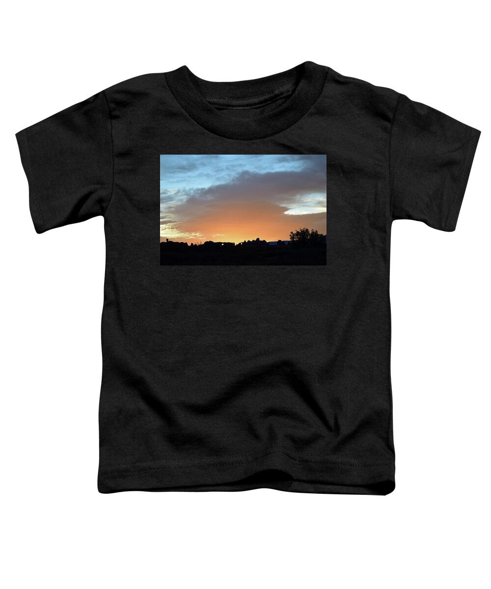Sunrise At Arches National Park Toddler T-Shirt featuring the photograph Sunrise at Arches National Park No. 19-1 by Sandy Taylor