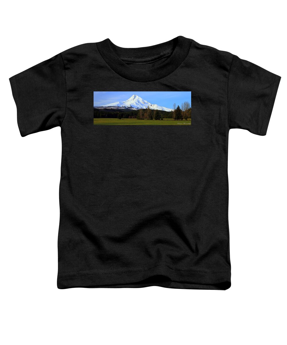 Oregon Toddler T-Shirt featuring the photograph Sunrise at Mt. Hood by Steve Warnstaff