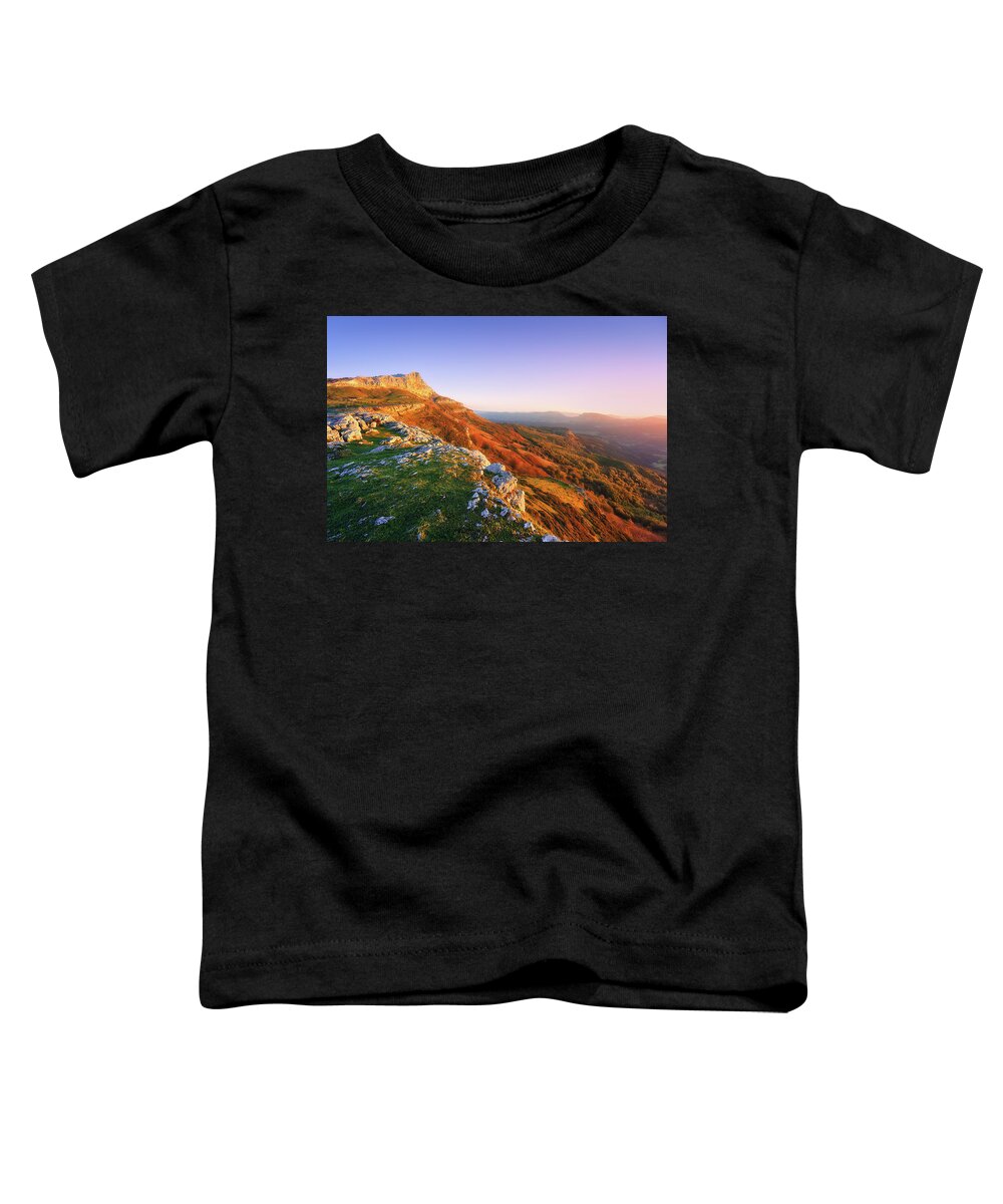 Mountain Toddler T-Shirt featuring the photograph Sunrise in Arraba by Mikel Martinez de Osaba