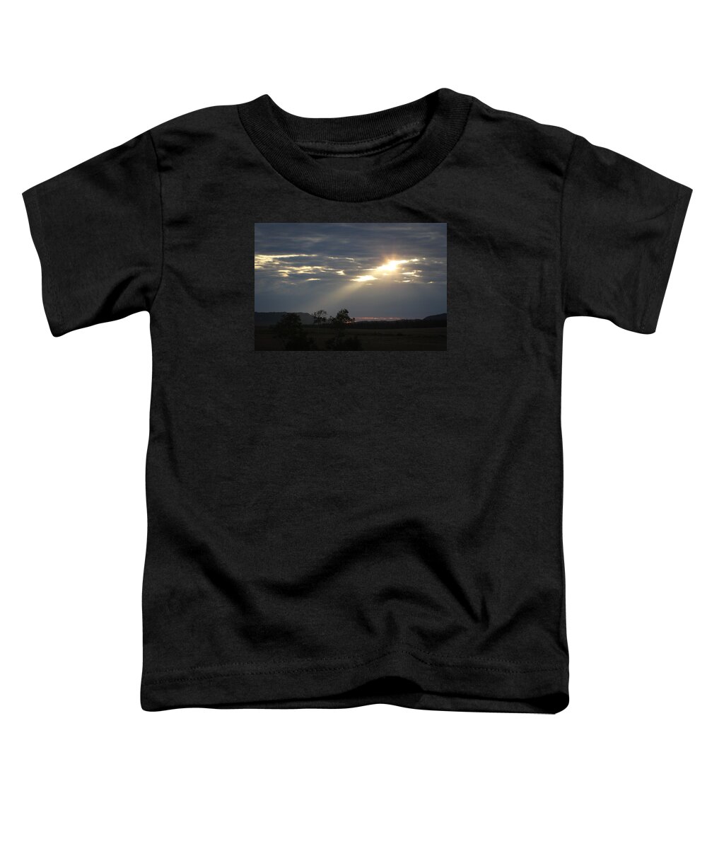 Wyoming Toddler T-Shirt featuring the photograph Suns Ray by Diane Bohna