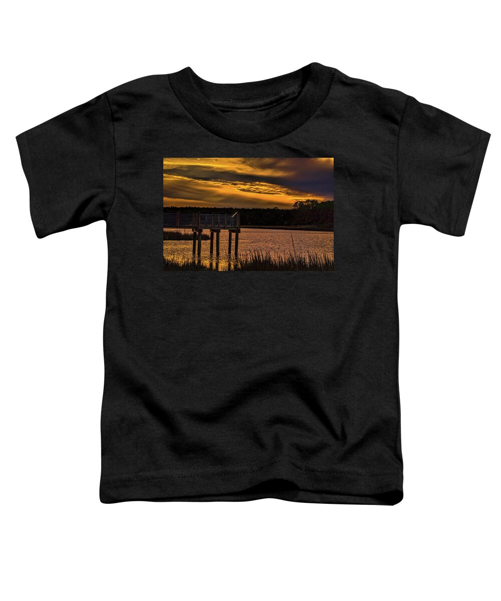 South Carolina Parks Toddler T-Shirt featuring the photograph Sunset at Huntington Beach State Park by Joe Granita