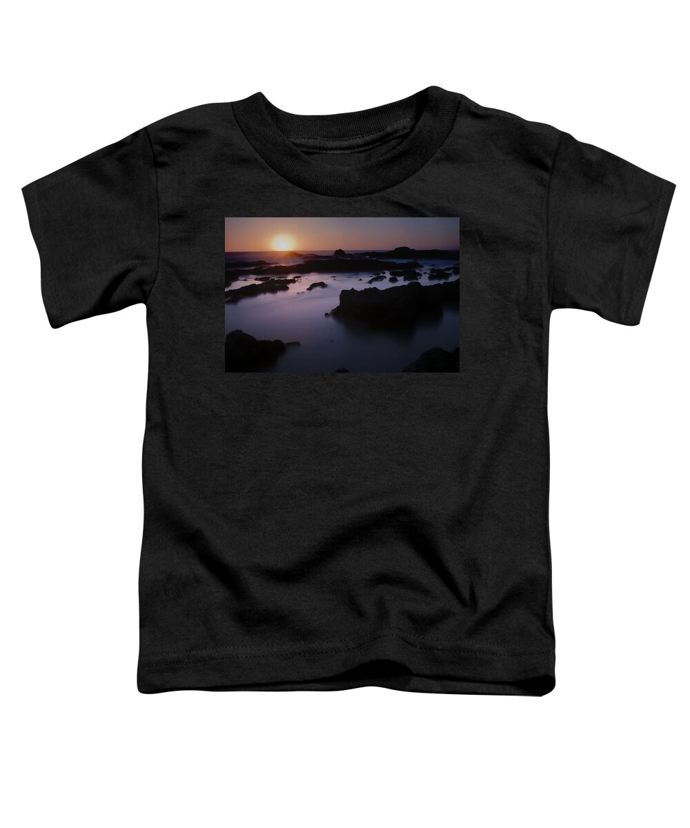 Pacific Toddler T-Shirt featuring the photograph Sunset Bean Hollow State Beach California by Lawrence Knutsson