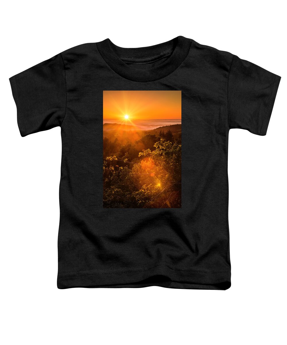 Pacific Toddler T-Shirt featuring the photograph Sunset Fog over the Pacific #2 by Bryant Coffey