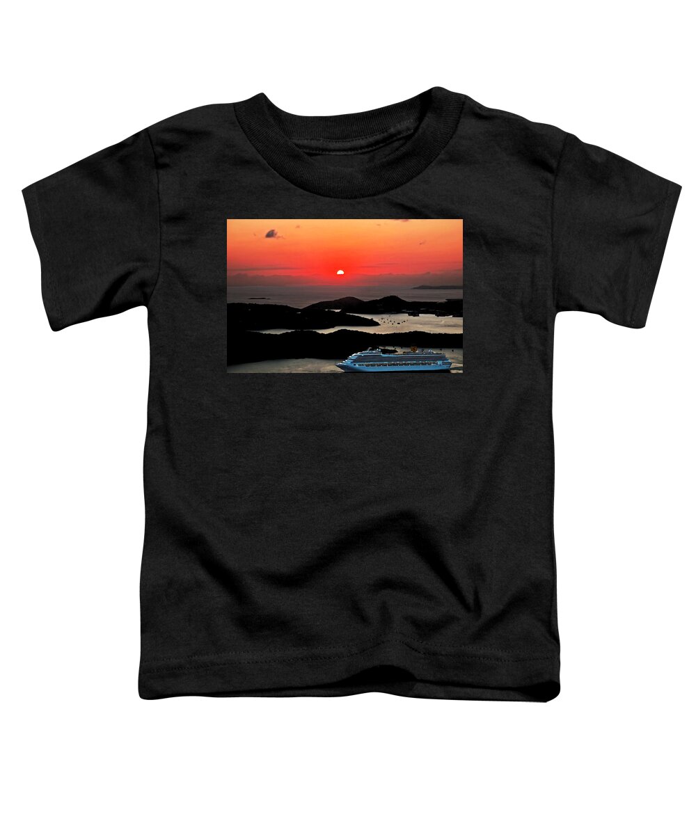 St Thomas Toddler T-Shirt featuring the photograph Sunset in St Thomas by Aimee L Maher ALM GALLERY
