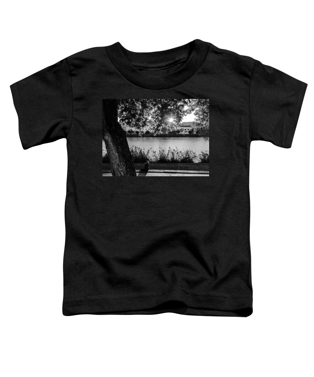 Seville Toddler T-Shirt featuring the photograph Sunset on the Guadalquivir 2 by AM FineArtPrints