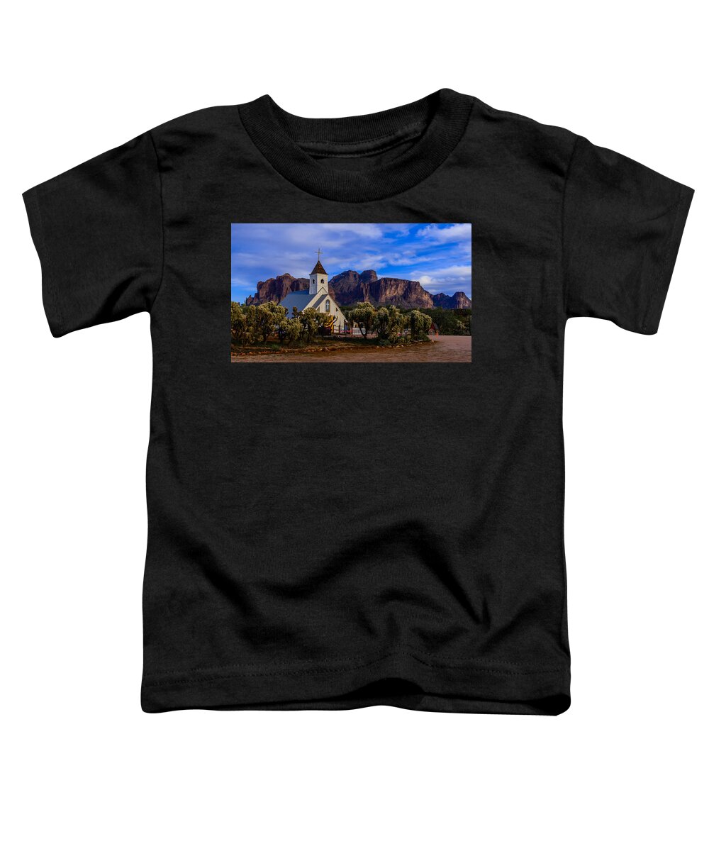 Superstition Toddler T-Shirt featuring the photograph Superstition Church by Mike Ronnebeck