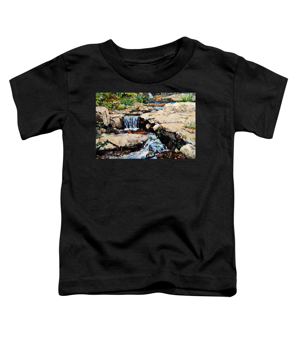 Outdoors Toddler T-Shirt featuring the painting Susquehanna Falls by Mick Williams