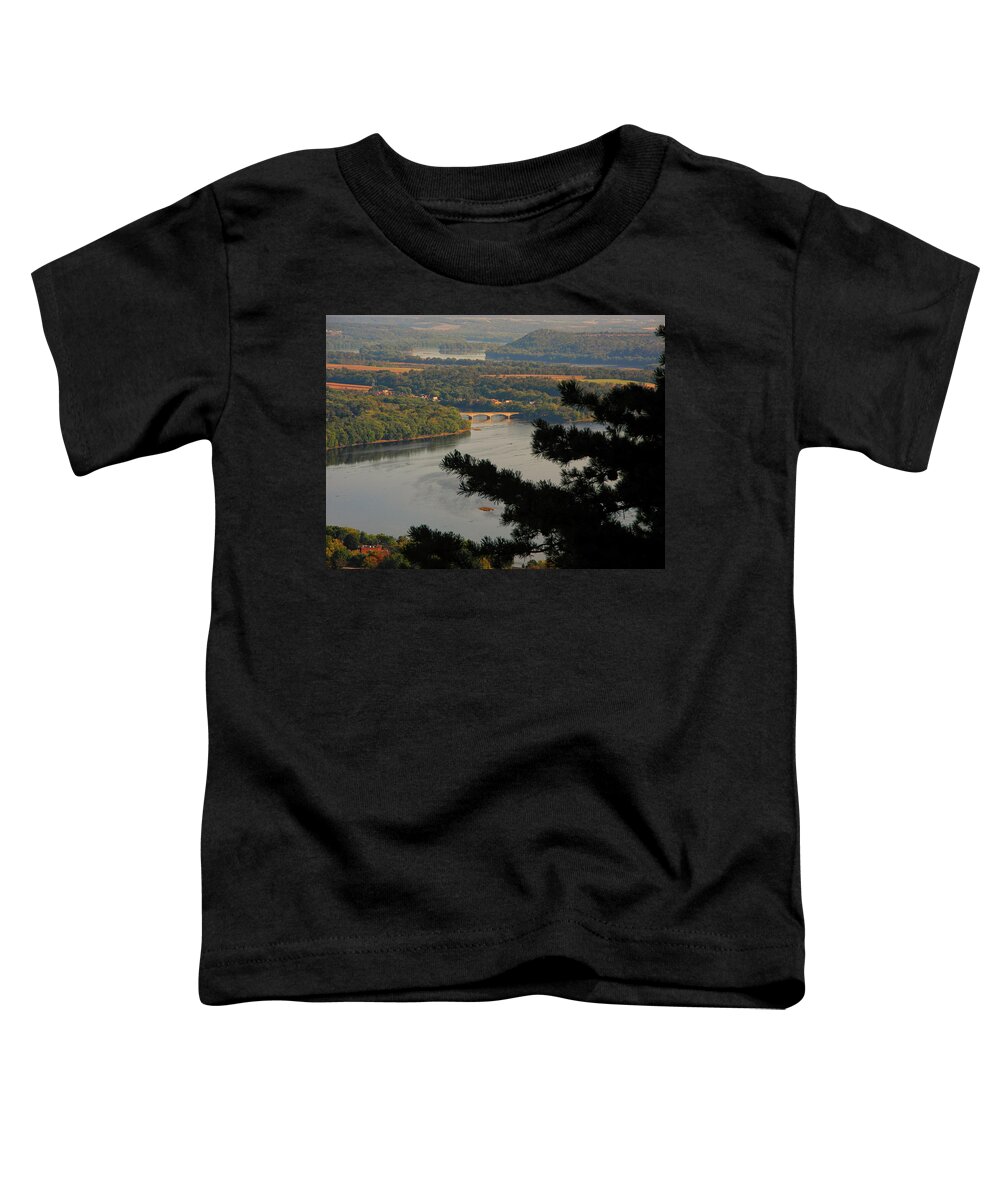 Susquehanna River Below Toddler T-Shirt featuring the photograph Susquehanna River Below by Raymond Salani III