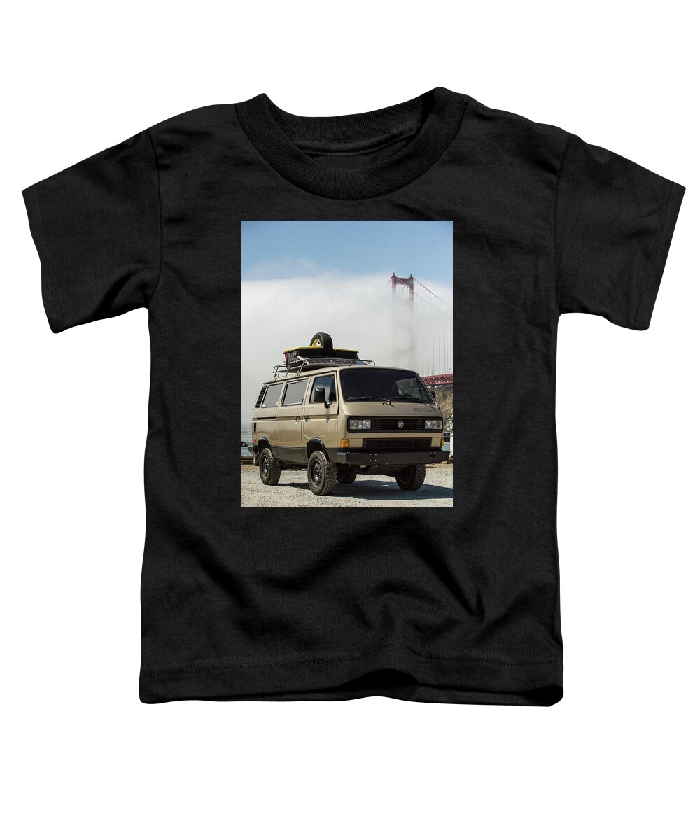 Richard Kimbrough Toddler T-Shirt featuring the photograph Syncro and Golden Gate by Richard Kimbrough
