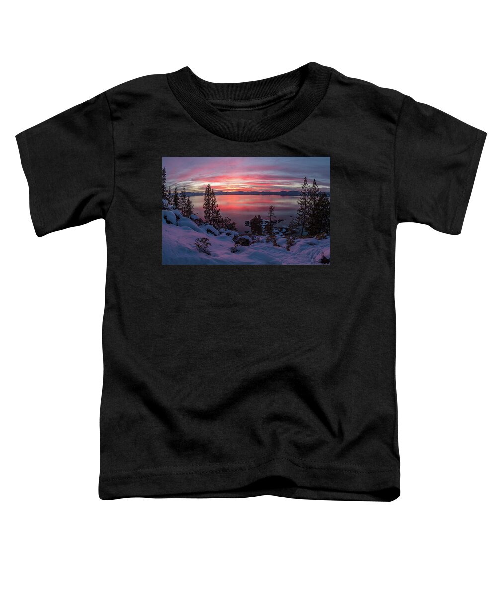 Lake Toddler T-Shirt featuring the photograph Tahhhhhoe sunset by Martin Gollery