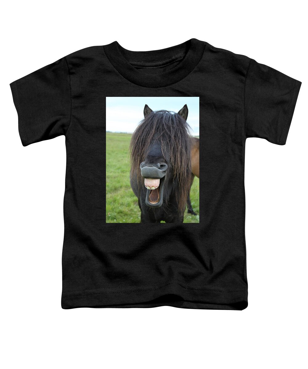 Horse Toddler T-Shirt featuring the photograph That Feels So Good by Tom and Pat Cory
