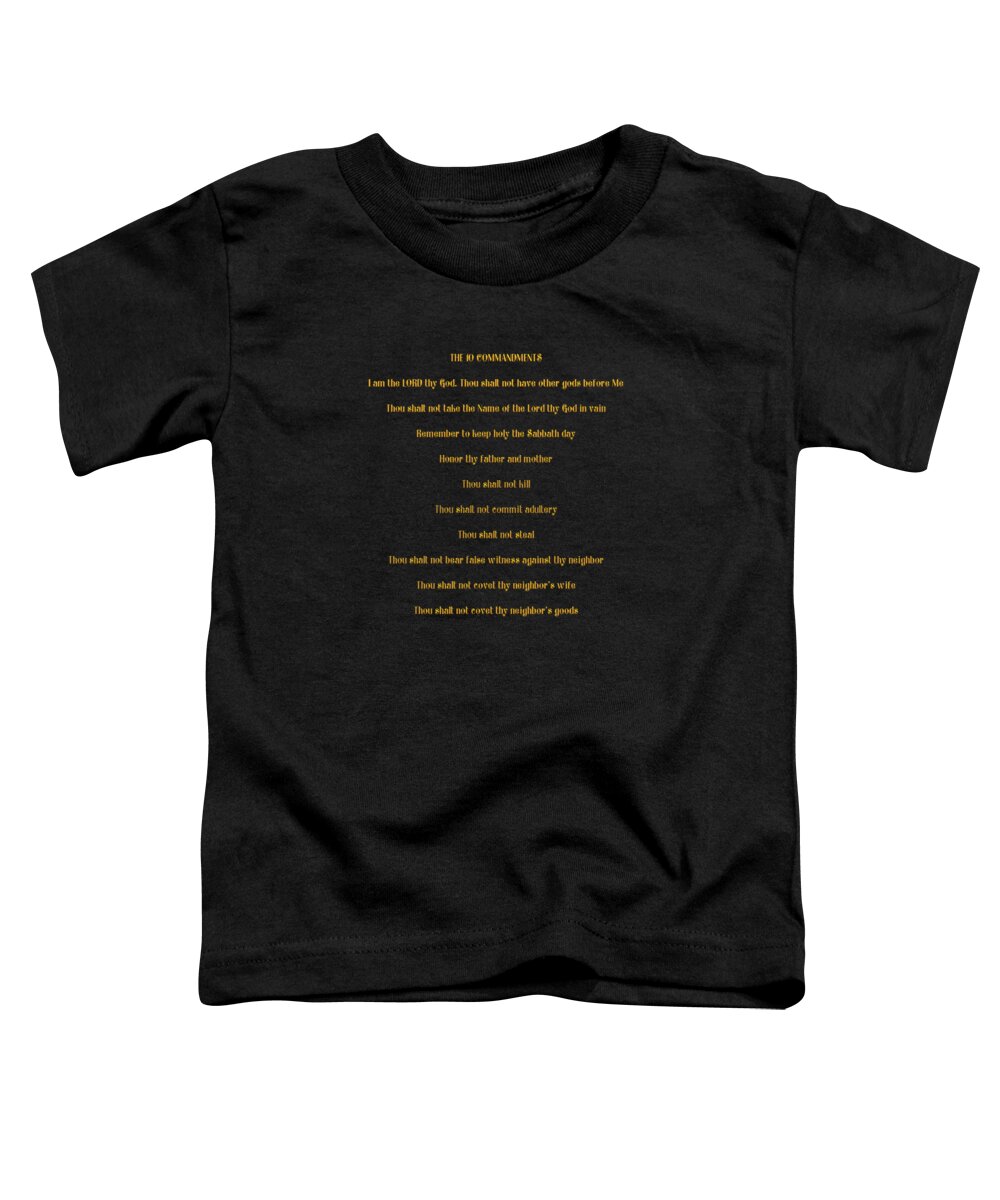 The Ten Commandments Toddler T-Shirt featuring the digital art The 10 Commandments by Rose Santuci-Sofranko