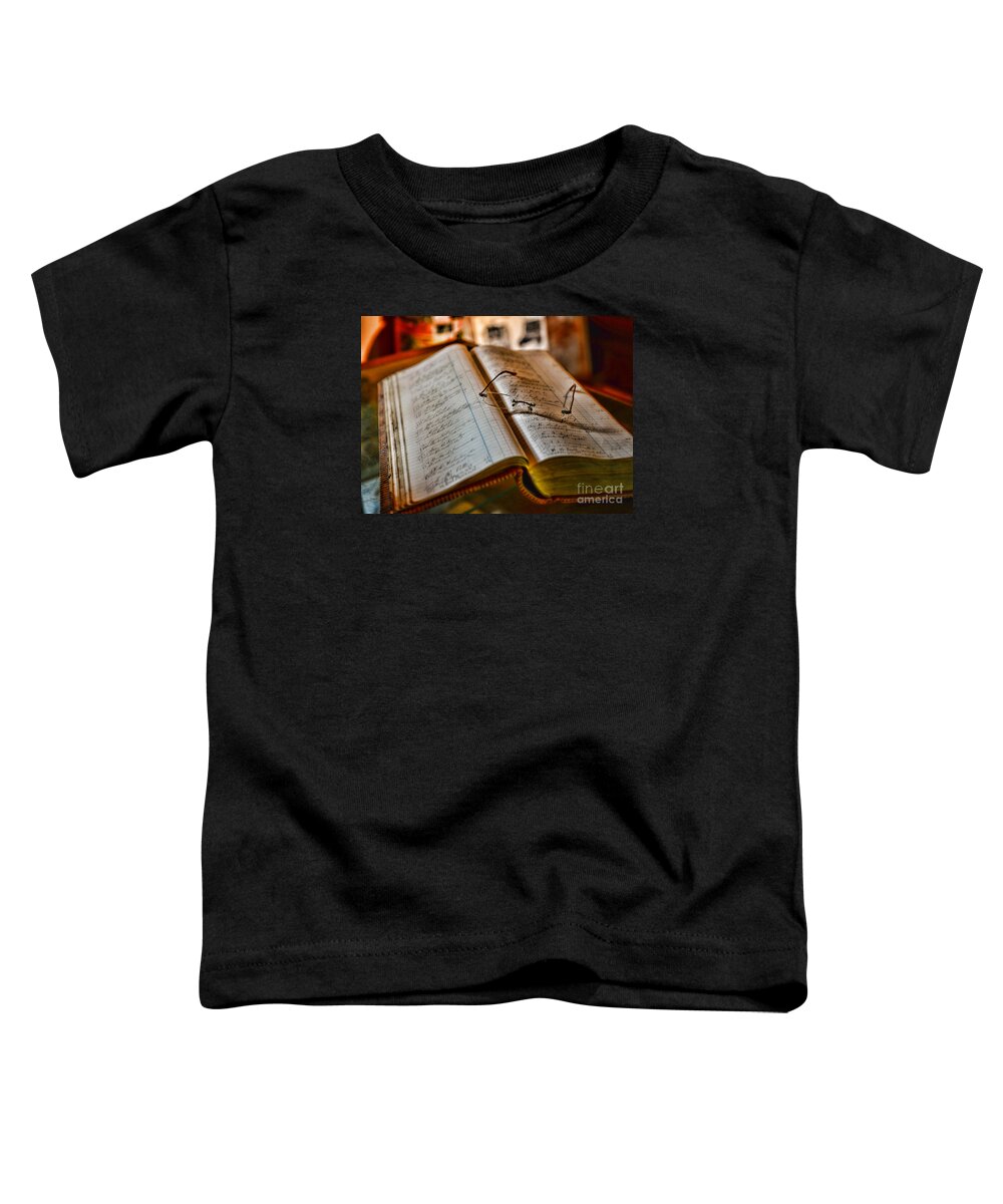Paul Ward Toddler T-Shirt featuring the photograph The Accountant's Ledger by Paul Ward