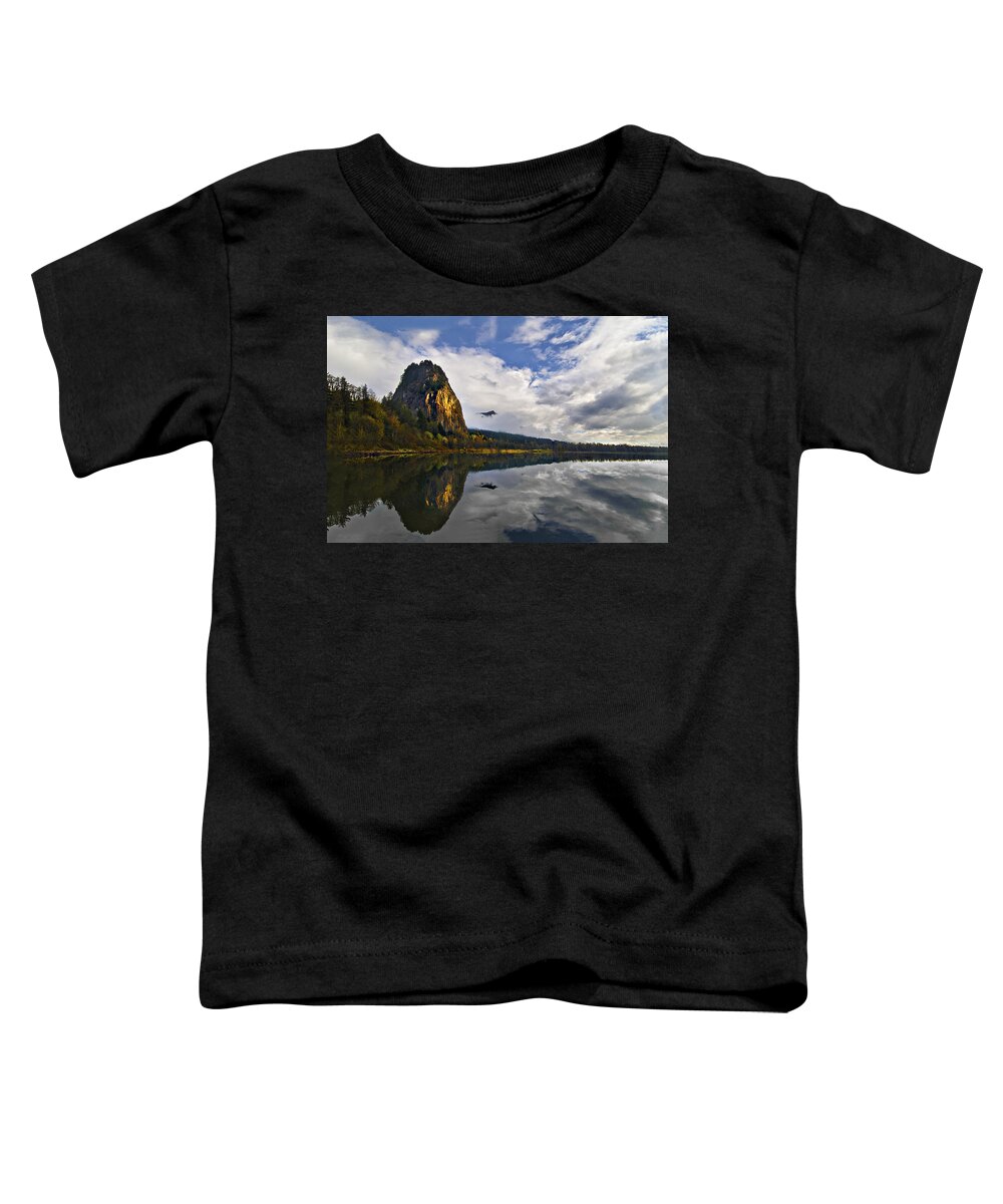 River Toddler T-Shirt featuring the photograph The Beacon by John Christopher