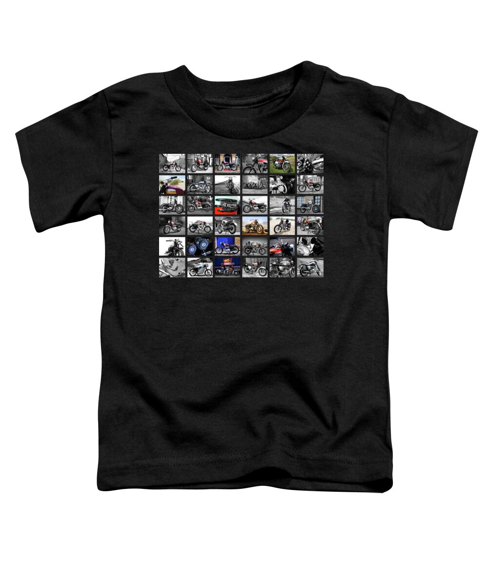 Triumph Toddler T-Shirt featuring the photograph The Bonneville Collection by Mark Rogan