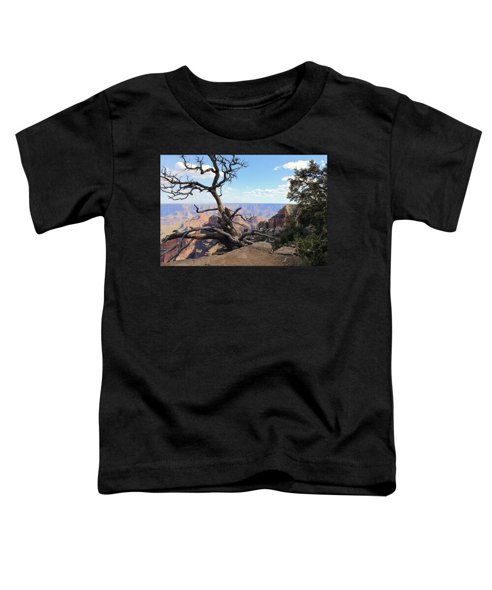 Dead Tree Toddler T-Shirt featuring the photograph The Canyon's Edge by David Diaz