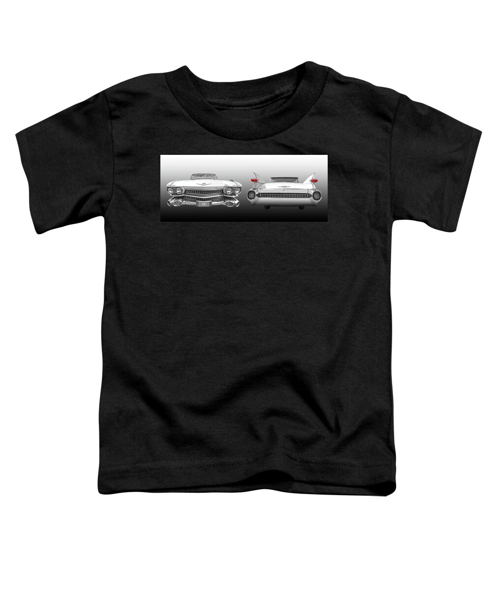 Cadillac Toddler T-Shirt featuring the photograph The Fabulous '59 Cadillac by Gill Billington