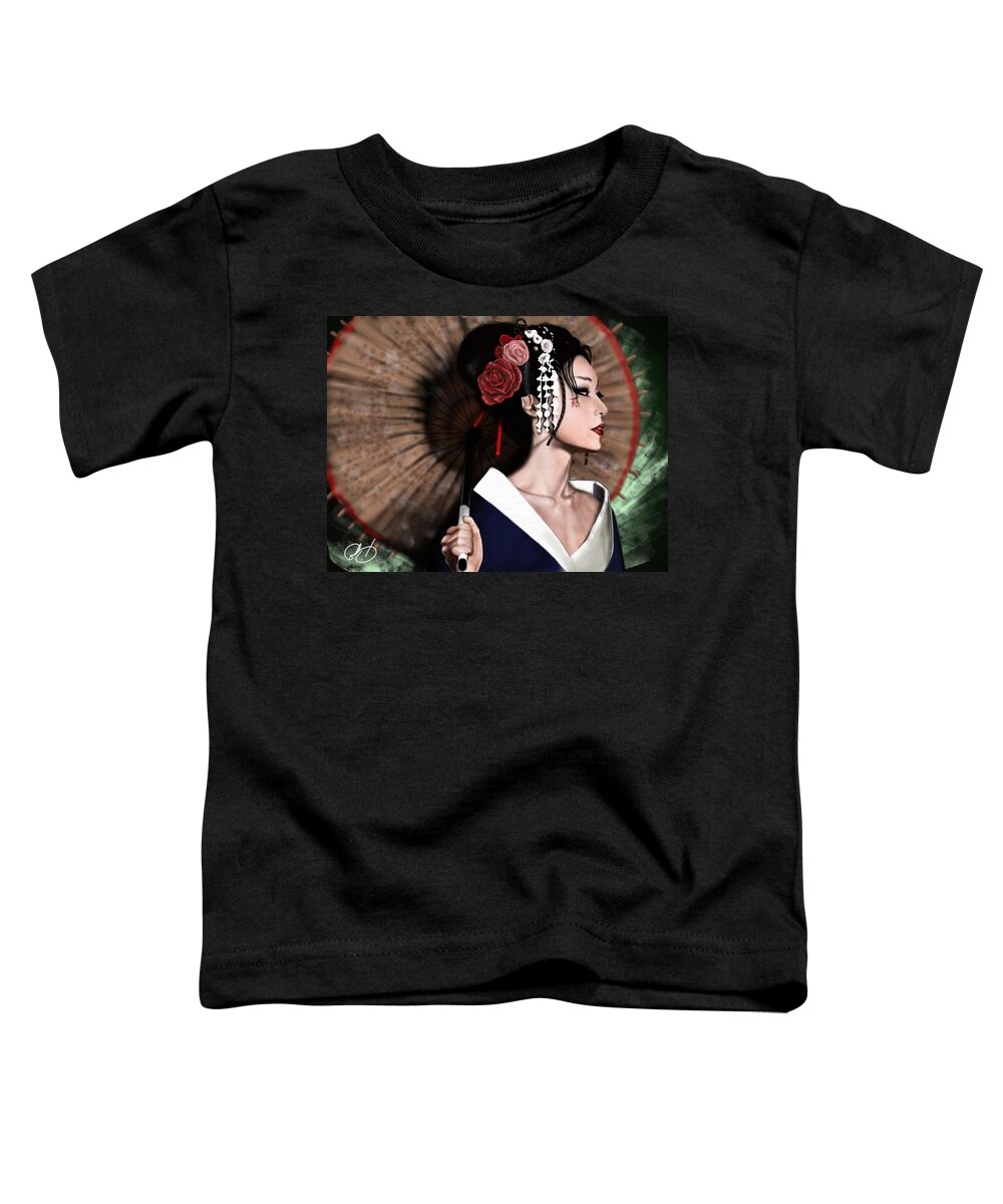  Toddler T-Shirt featuring the painting The Geisha by Pete Tapang