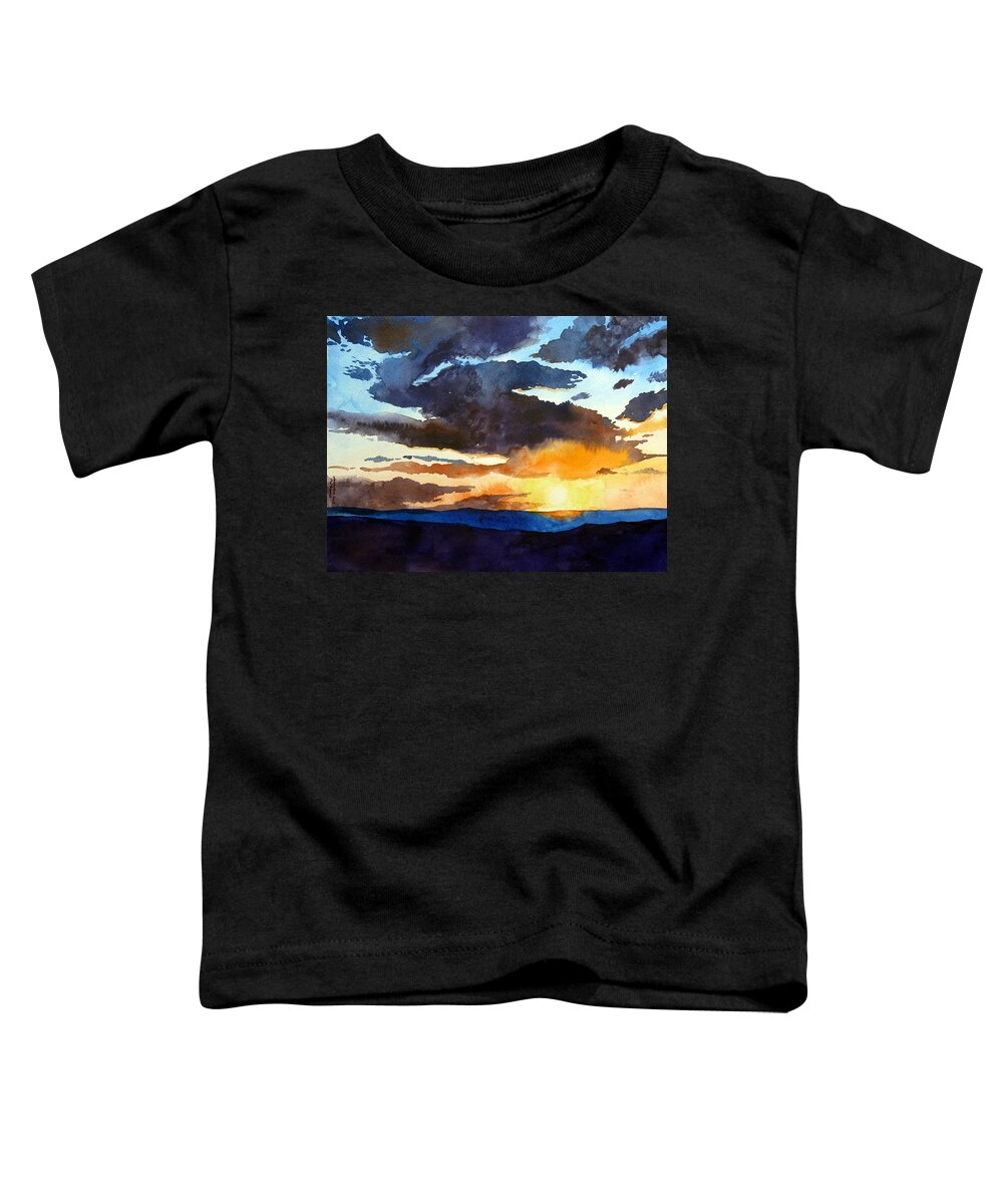 Sunset Toddler T-Shirt featuring the painting The Glory of the Sunset by Christopher Shellhammer