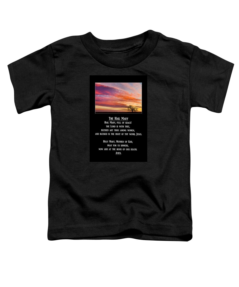 Hail Mary Toddler T-Shirt featuring the photograph The Hail Mary Prayer by James BO Insogna