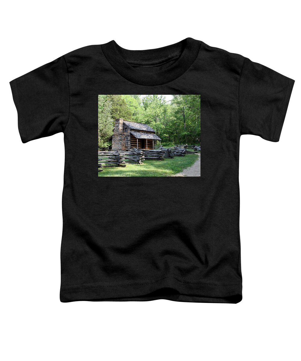 Cabin Toddler T-Shirt featuring the photograph The John Oliver Place by George Jones