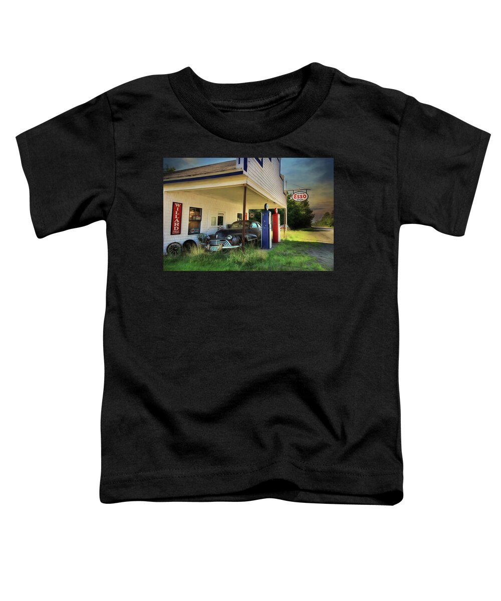 Esso Toddler T-Shirt featuring the photograph The Last Fill Up by Lori Deiter
