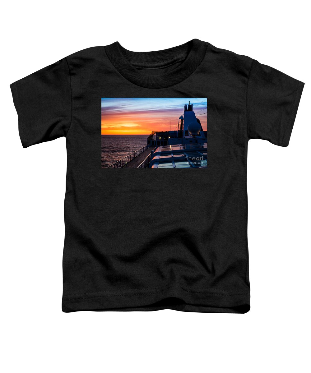 Ocean Cruise Toddler T-Shirt featuring the photograph The Magnificent Colors from Out at Sea by Rene Triay FineArt Photos
