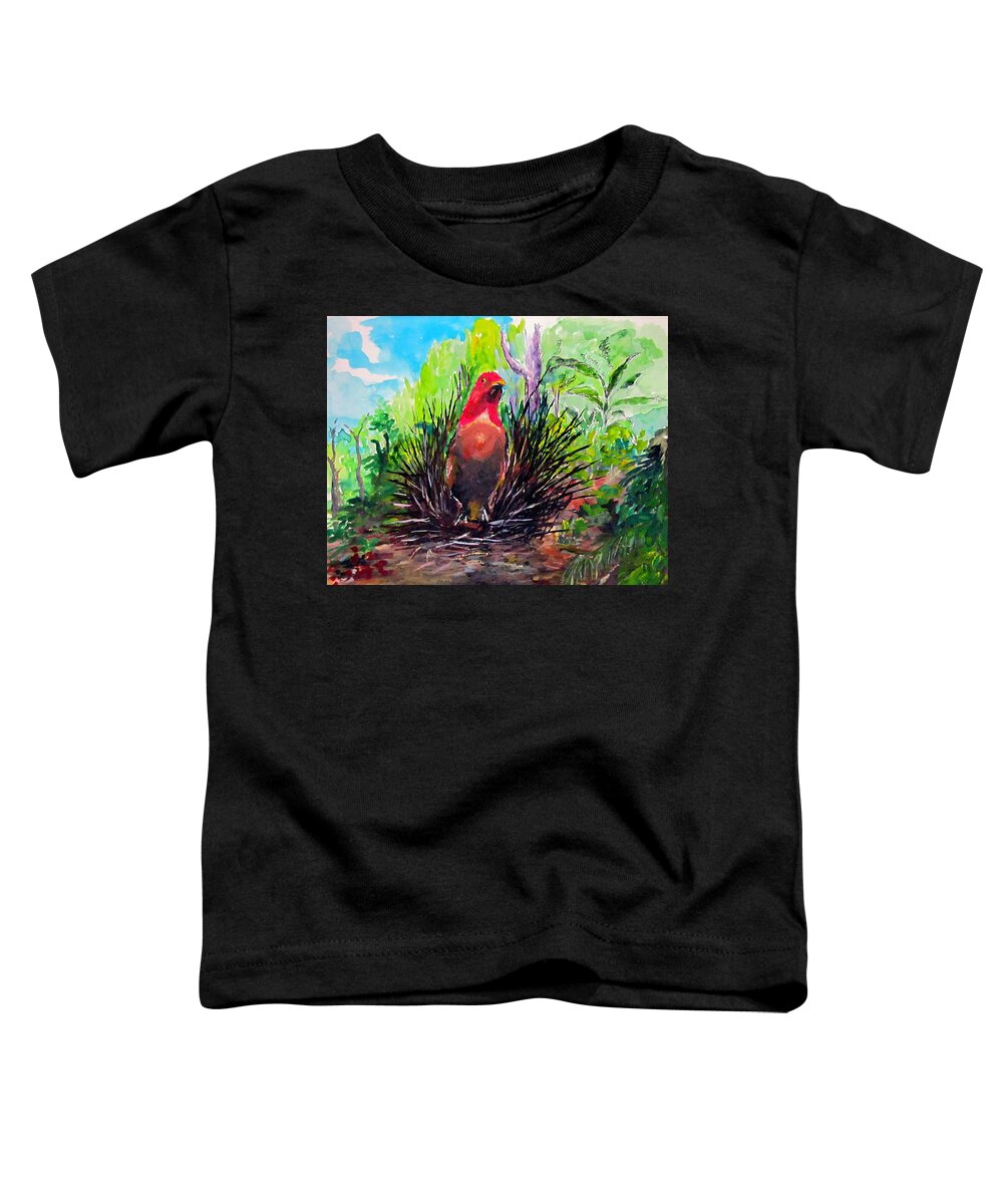 Birds Toddler T-Shirt featuring the painting The Most Romantic Birds by Jason Sentuf