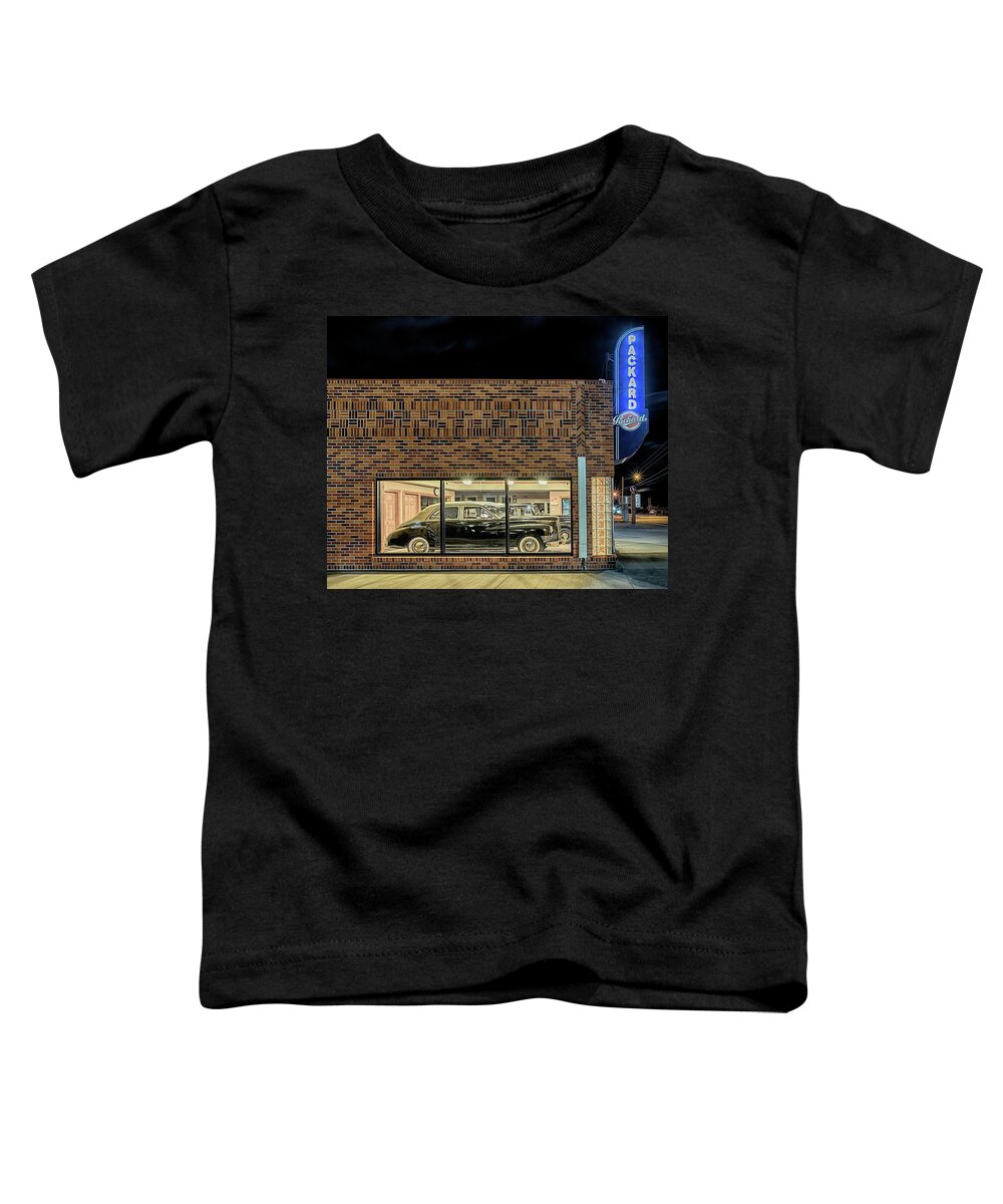 Packard Toddler T-Shirt featuring the photograph The Old Packard Dealership by Susan Rissi Tregoning
