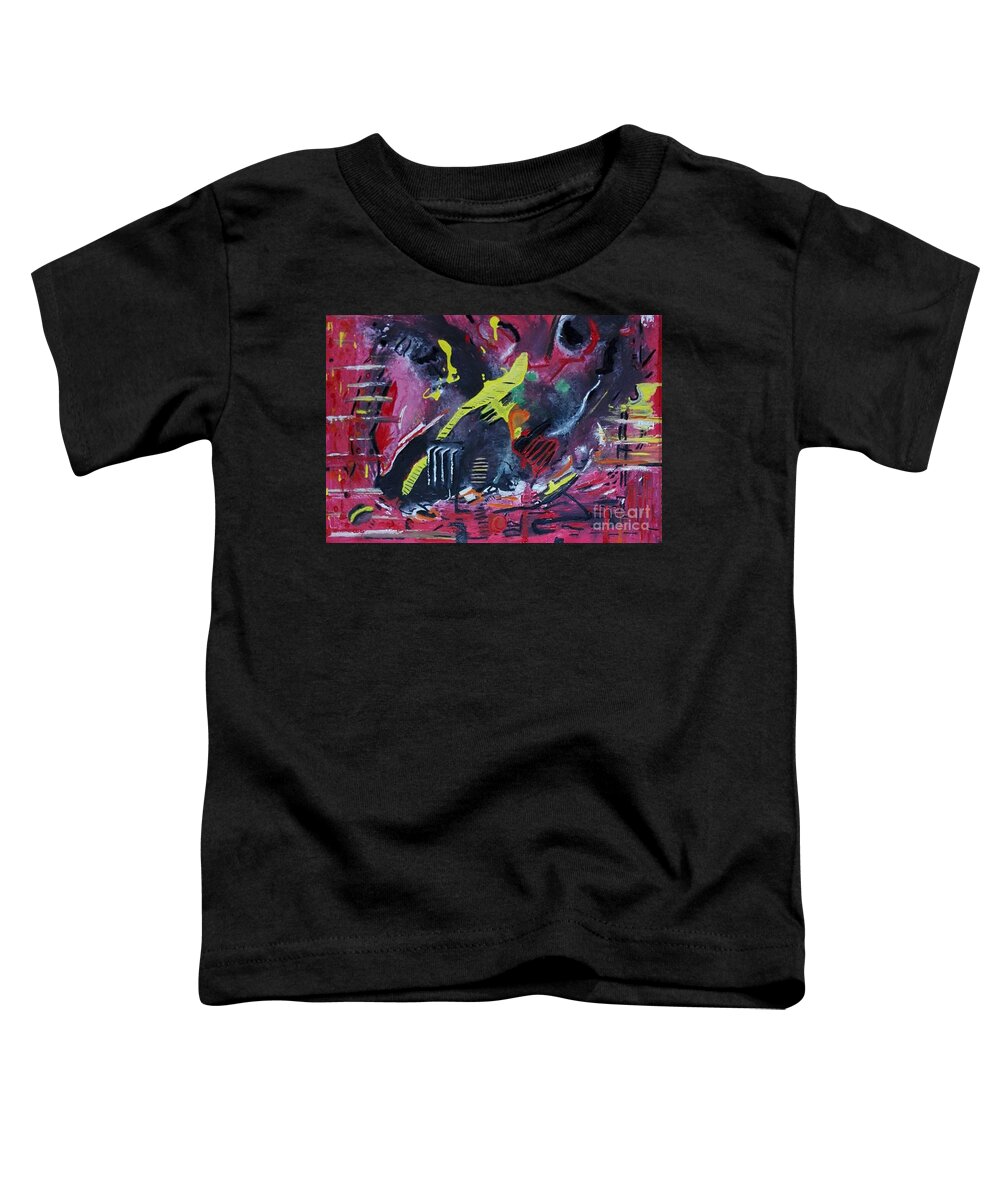 Multicolor Abstract Toddler T-Shirt featuring the painting The Rise of the Phoenix by Denise Morgan