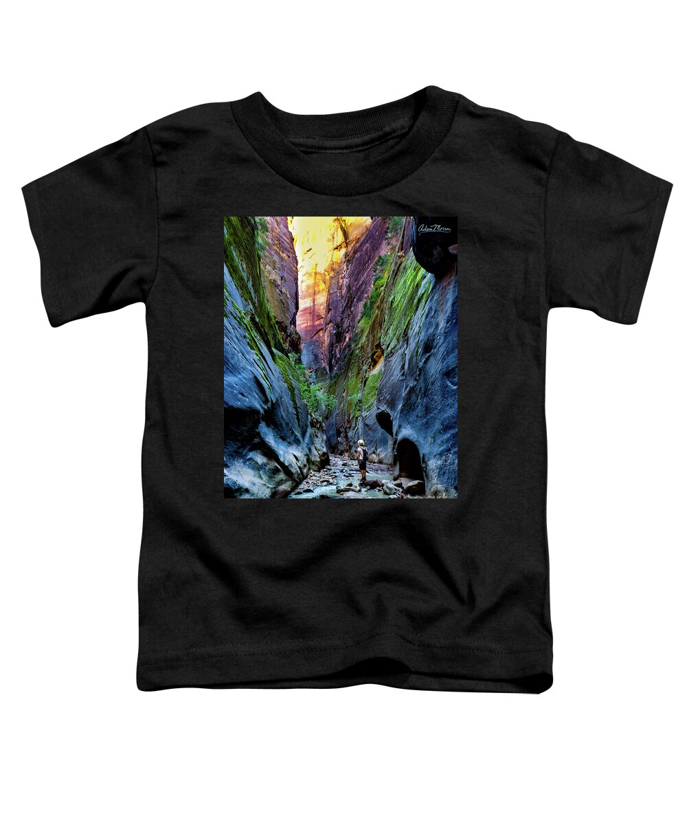Zion Toddler T-Shirt featuring the photograph The Riverbend by Adam Morsa
