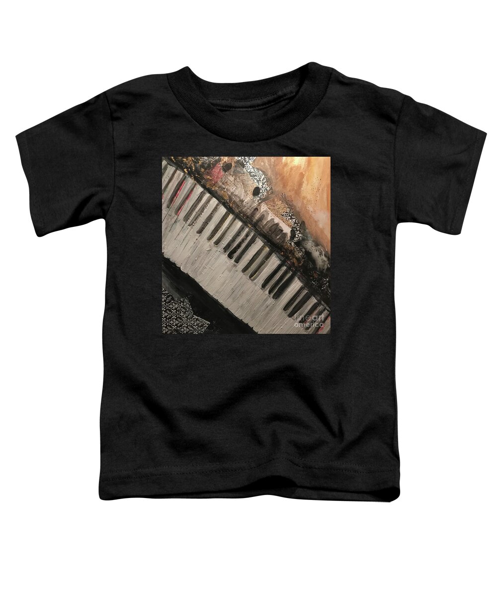 Music Toddler T-Shirt featuring the mixed media The Song Writer 2 by Sherry Harradence