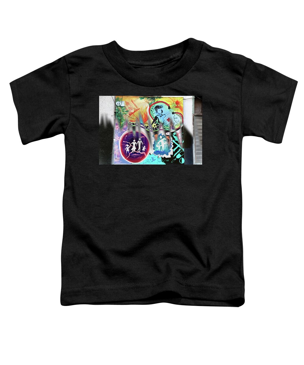 Mati Toddler T-Shirt featuring the photograph They Will Cross All by Jez C Self